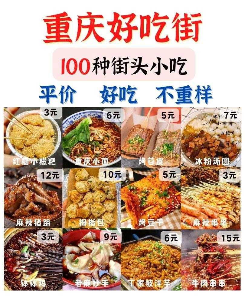 重庆美食攻略，100种平价街头小吃，好吃不踩雷